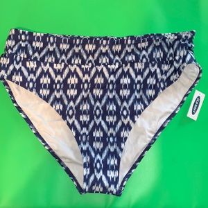 High-waisted bathing suit bottom.